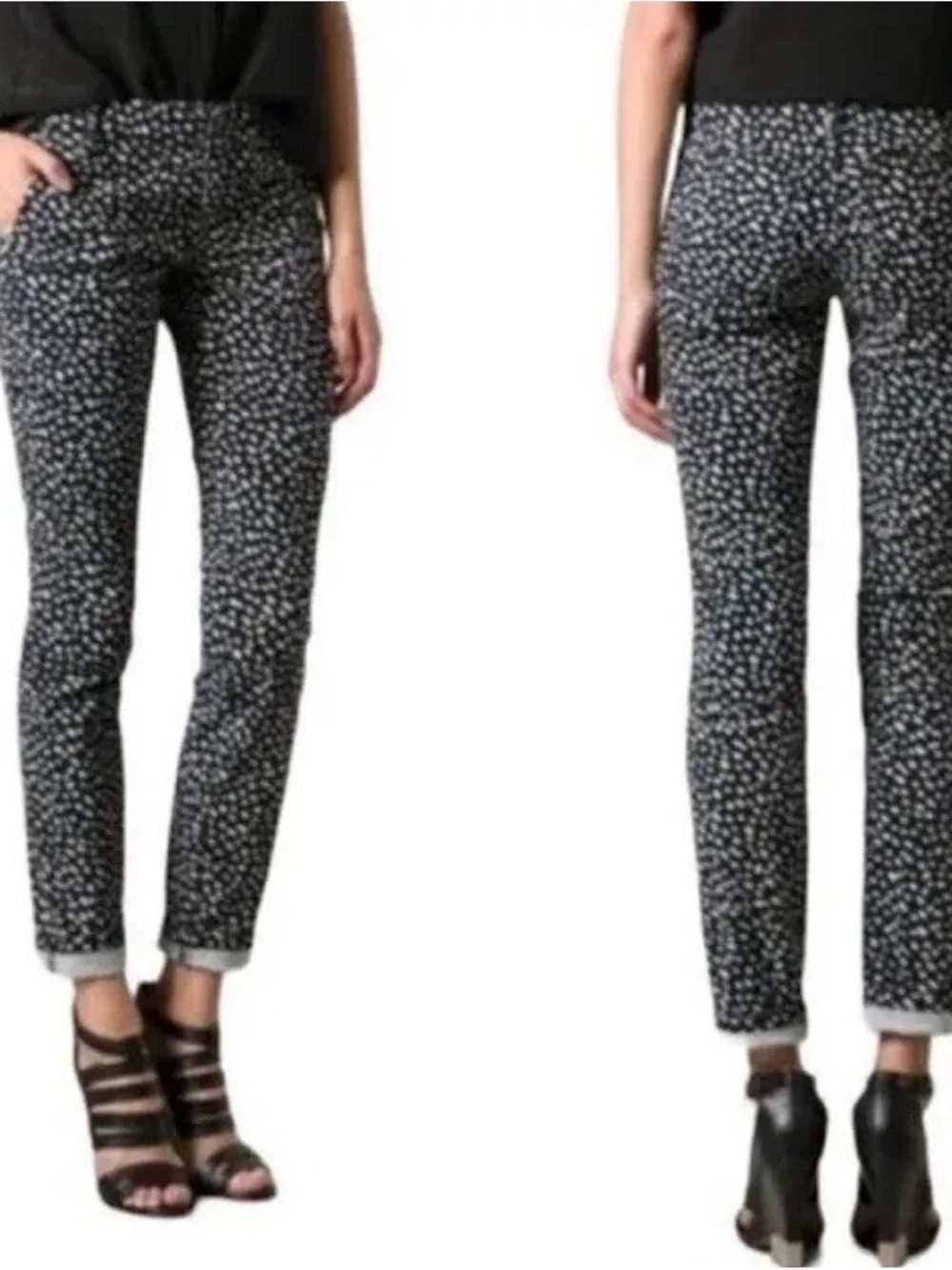 Tory Burch Pants Women’s 31 Black and White Walker Cargo EUC